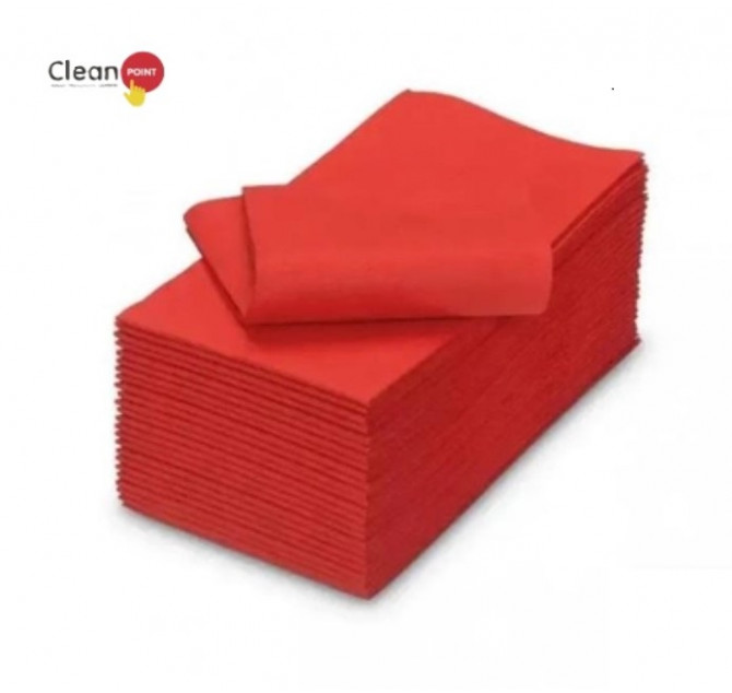 Серветки столові 1/8 2 шарові Clean Point 180 червоні
