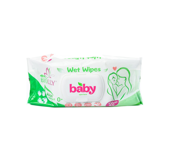 Серветки вологі BIOLLY