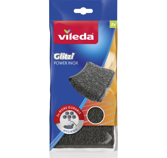 Губка металева Vileda Inox Power Pad 2 шт/пач
