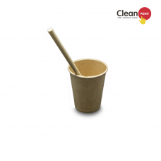 Соломка паперова Clean Point крафт 204мм в індивідуальній упаковці